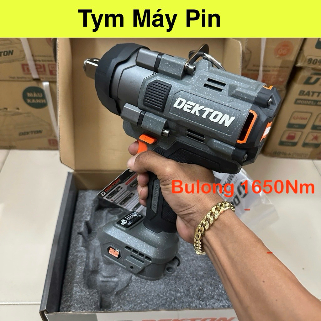 Thân Máy Siết Bulong DEKTON M21-IW1650PRO Đầu 3/4 – Siết 1650Nm – Lực mở 2050Nm (CHƯA KÈM PIN SẠC)