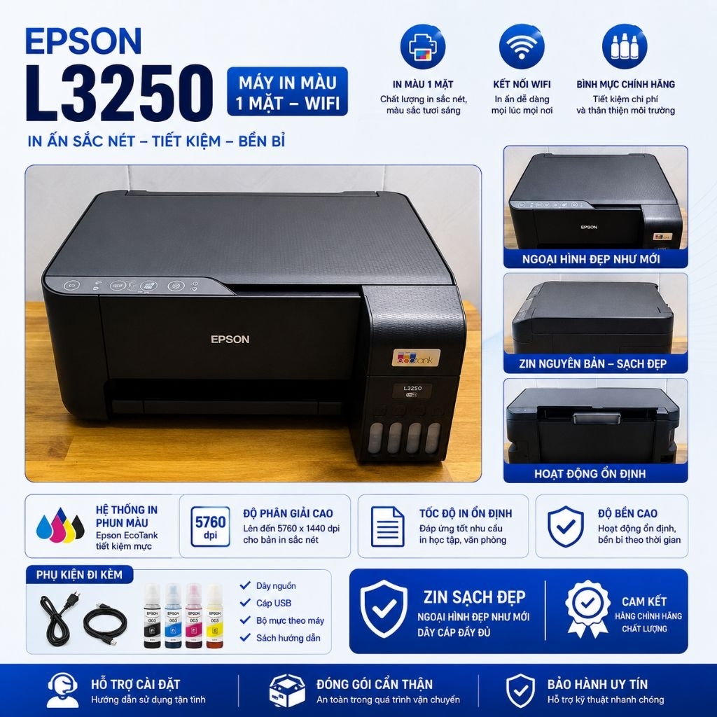 Epson L3250 Wifi cũ đẹp như mới