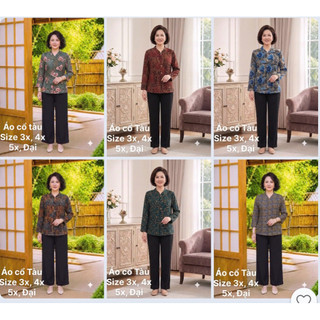 Áo bà ba vải lụa hàn châu cho bà, cho mẹ