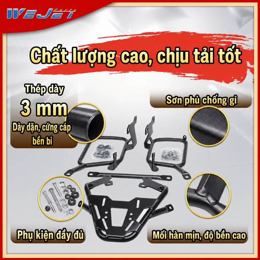 Bộ khung baga CB500X NX500 CB400X 2021-2026, baga sau và baga hông gắn thùng, phụ kiện touring