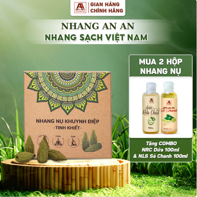 Nhang nụ Khuynh Diệp An An, nụ diệp khói ngược, xông nhà 100% tự nhiên hộp 39 nụ - thơm thanh mát, lá bạch đàn