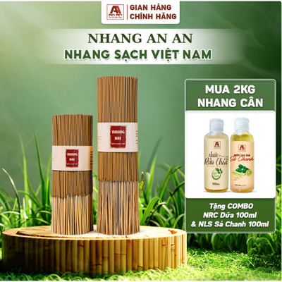 Nhang Mùi Tết Hương Bài 1 kg AN AN chiều dài 30cm 40cm, ít khói, chiết xuất hoàn toàn từ thiên nhiên