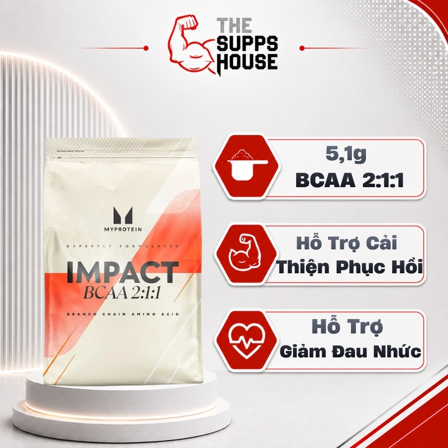 Bột Phục Hồi MyProtein Impact BCAA 2:1:1, 500g Tăng Hiệu Suất Tập Luyện