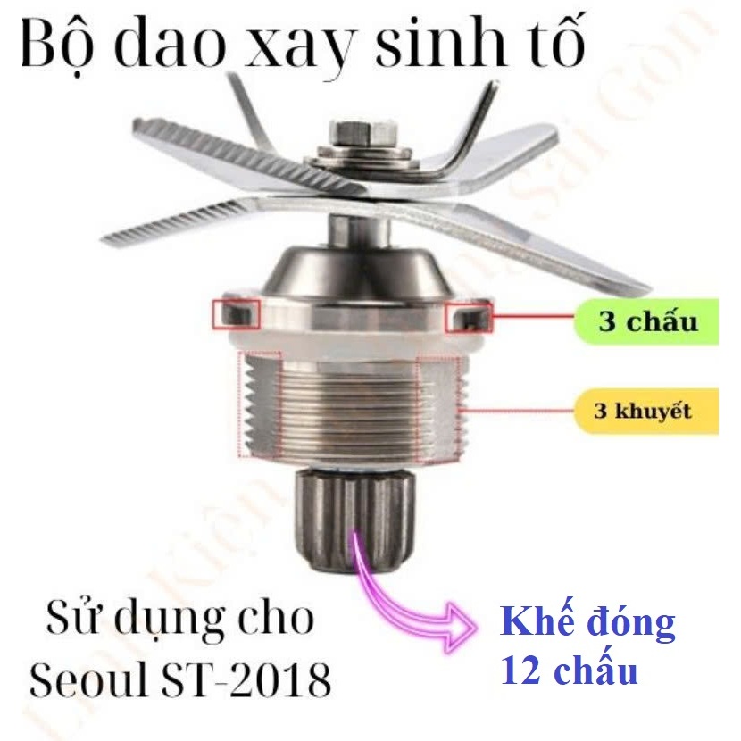XẢ KHO Bộ dao máy xay sinh tố công nghiệp Seoul ST-2018- Thanh Trúc Store