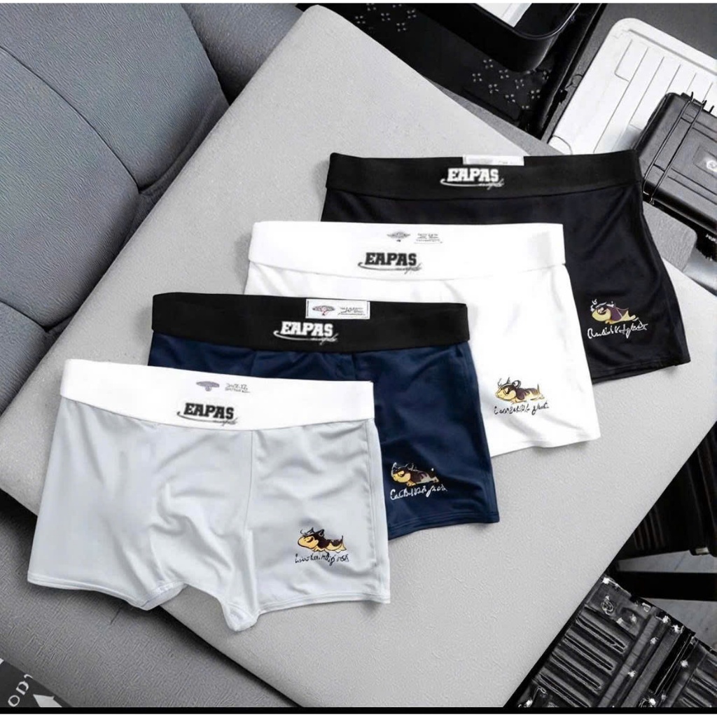 Quần Sịp Đùi Boxer Nam (22-100kg) cao cấp mẫu cún thun lạnh, Sịp Nam Menswear co dãn 4 chiều lịch lãm T13