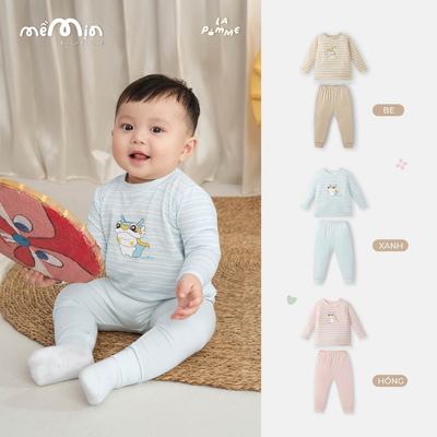 (NÊN TĂNG SIZE) Bộ dài tay Mềm Mịn by La Pomme họa tiết cún yêu siêu ngầu- Sợi Cloud Cotton mềm êm- Bé trai/gái- 6M - 3Y
