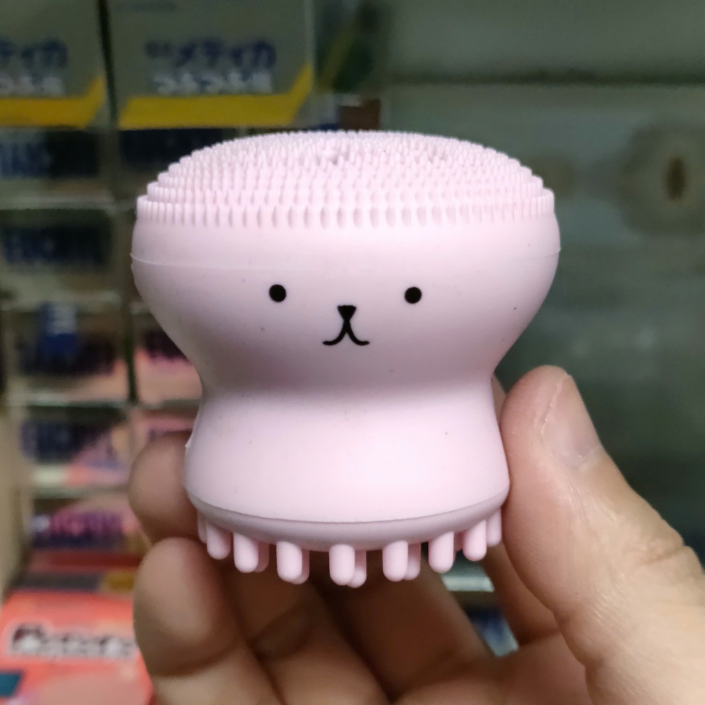 Cọ Rửa Mặt Bạch Tuộc Hồng Giúp Làm Sạch Da Mặt Cute Dễ Thương - Jron Beauty