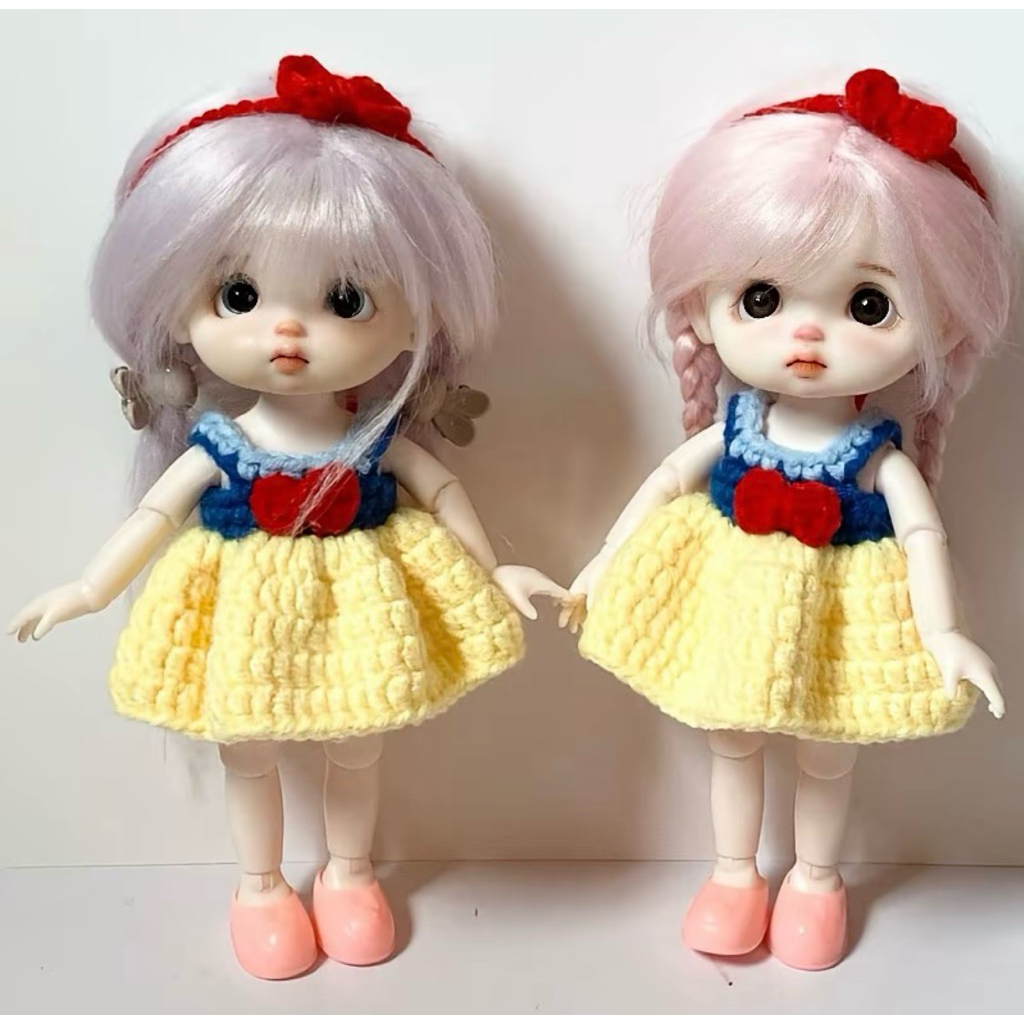 váy công chúa bạch tuyết dành cho doll 16-17cm siêu dễ thương ( chỉ bán váy)