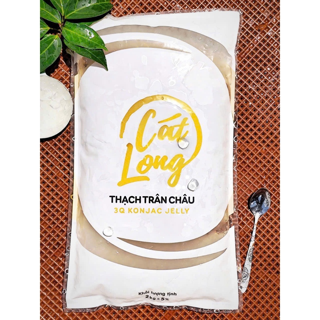 Trân Châu Trắng 3Q Bá Long Túi 2kg Ăn Liền - thạch chân châu trắng zai zai KONJAC