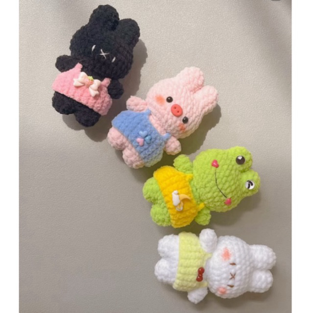 Móc khoá thỏ Miffy handmade len nhung gấu, cosplay thỏ miffy cute
