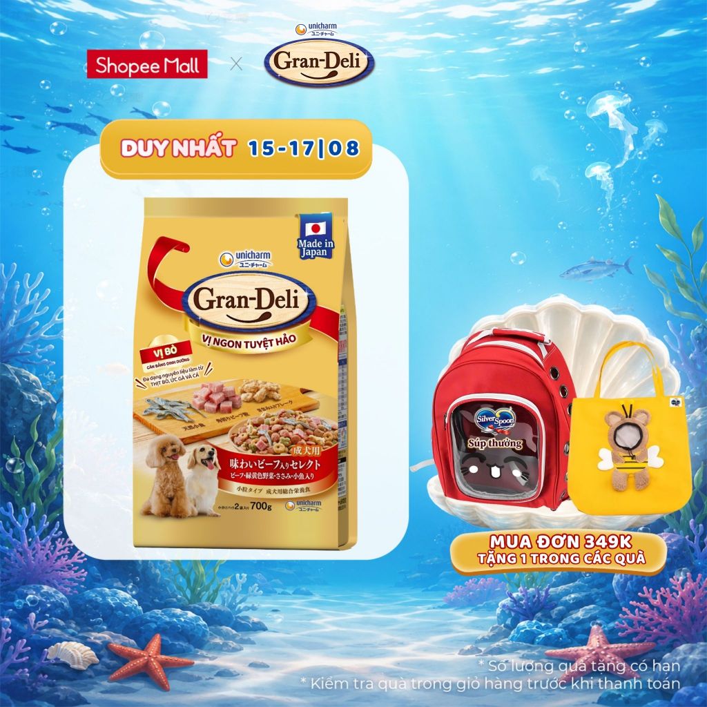 Thức ăn khô cho chó Gran Deli 700g/gói