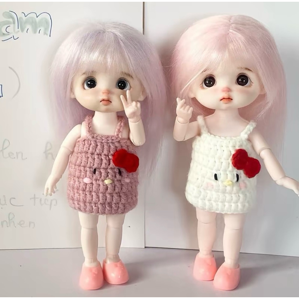 váy body hello kitty siêu xinh dành cho doll 16-17cm ( chỉ bán váy)