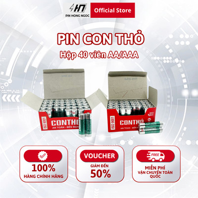 [ Hàng cao cấp ] Hộp Pin con thỏ AA , AAA 1,5V vỏ nhôm siêu bền , không chảy nước , Dòng cao cấp