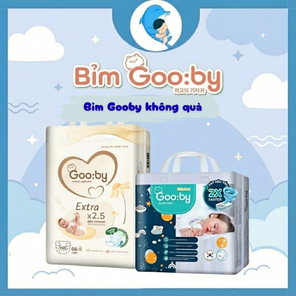 Tã/bỉm quần dán Gooby Premium size M32/L28/XL26/XXL24 chống tràn hiệu quả cho bé từ 6-24kg MECAHEO