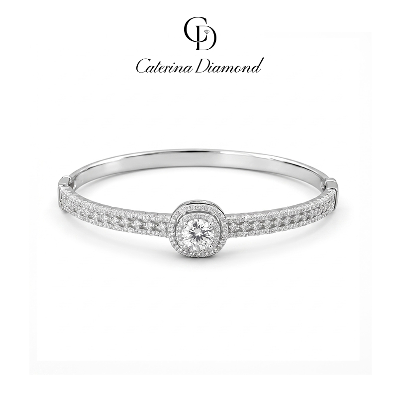 Vòng Tay Caterina Diamond Kim Cương  Moissanite Celeste Halo DB059