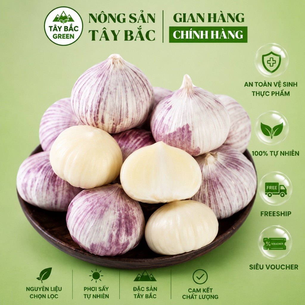 2KG TỎI CÔ ĐƠN TÂY BẮC | TỎI MỘT NHÁNH KHÔ | TỎI CÔ ĐƠN KHÔ TỰ NHIÊN | ĐẶC SẢN TÂY BẮC | SHOP GÁI BẢN TÂY BẮC