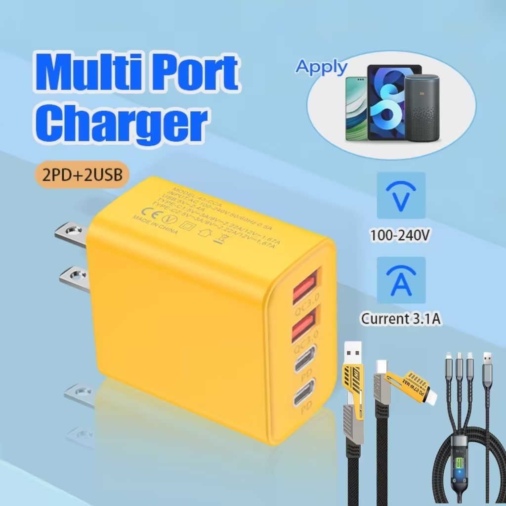 Bộ sạc nhanh 120W 240W 4 trong 1 PD USB Type C Sạc nhanh,Củ sạc nhanh thích Hợp Mọi Thiết Bị