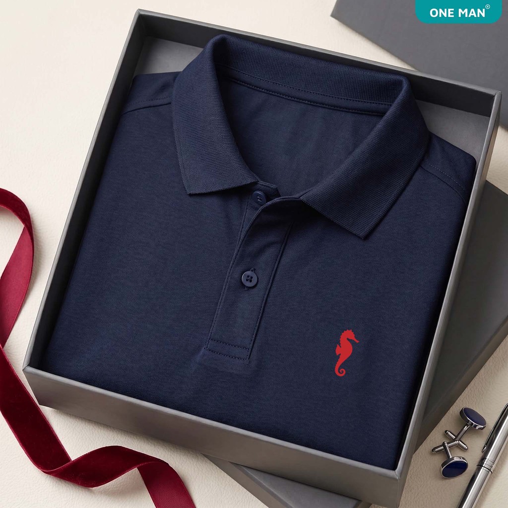 Áo polo nam nữ cotton ONE MAN [Tặng kèm hộp] cao cấp cổ bẻ ngắn tay logo in basic thời trang nam trẻ
