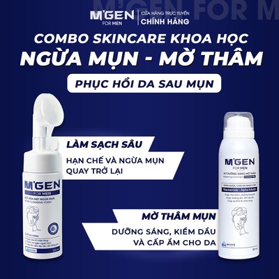 [MUA 2 TẶNG 1]Combo Mờ thâm phục hồi da sau mụn MGEN Sữa rửa mặt và xịt serum mờ thâm giảm mụn, mờ thâm, kiềm dầu, dưỡng