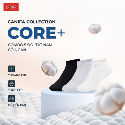 Combo 5 đôi tất nam cổ thấp CANIFA 8AX26A001