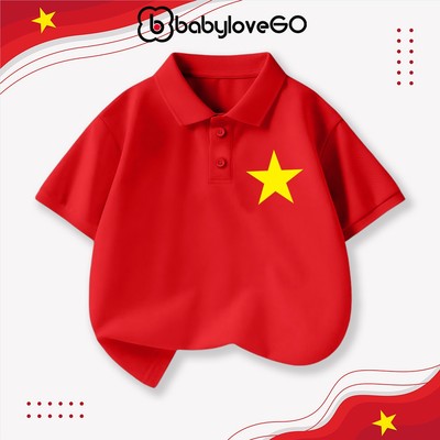 Áo polo cho bé trai bé gái BabyloveGO áo Việt Nam có cổ chất cottton thoáng mát