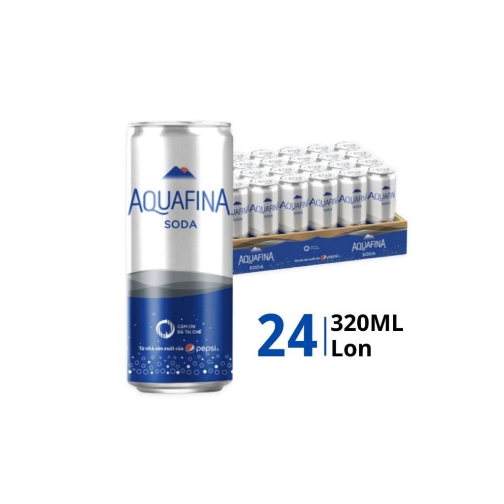 [1 Thùng] Aquafina Soda 320Ml (24 Lon)
