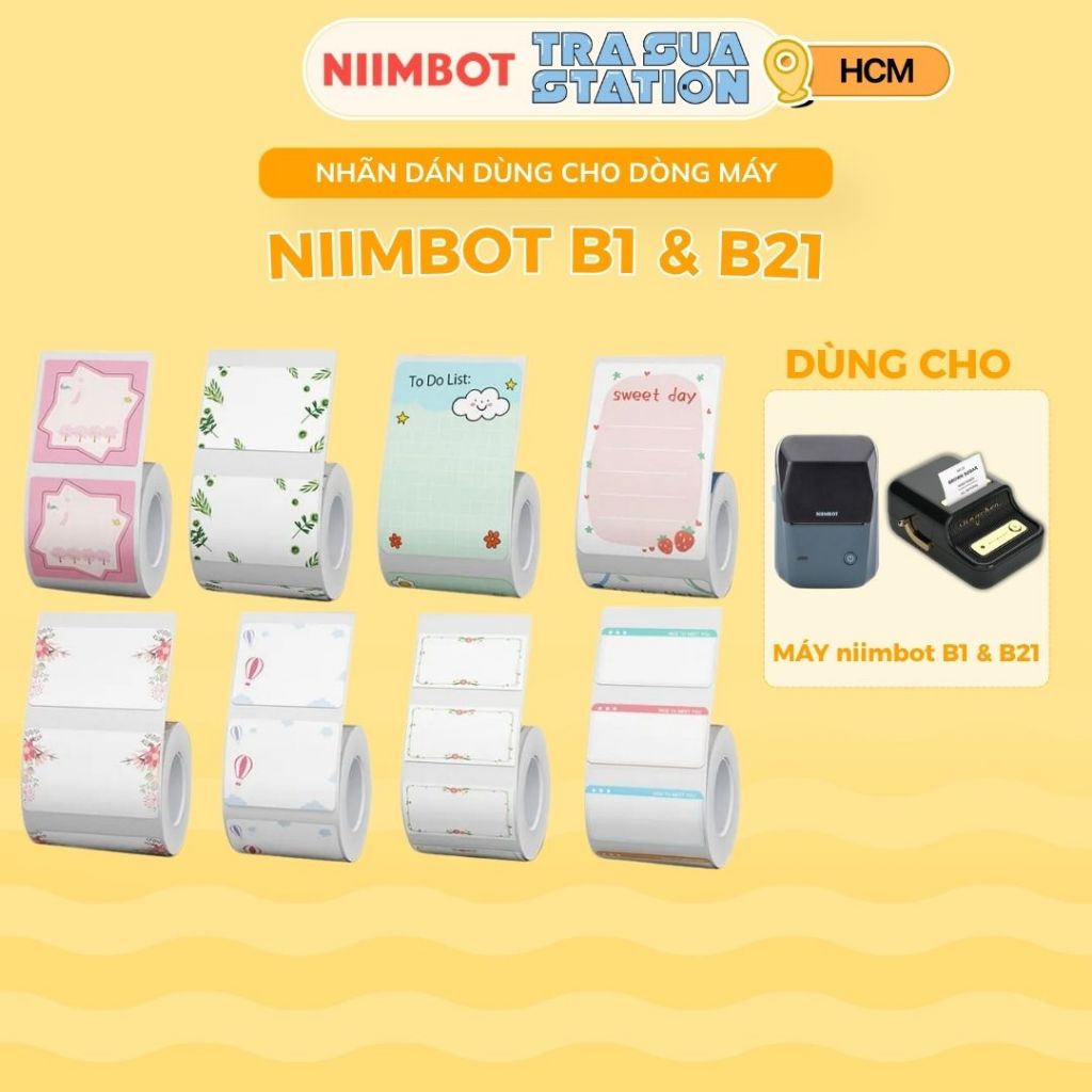 Giấy nhãn màu NIIMBOT dùng cho máy in label B21 / B1 (B Series)