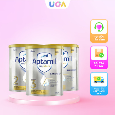 [TẶNG BÌNH GIỮ NHIỆT] COMBO 3 lon sữa Aptamil Profutura Úc đủ số cho bé