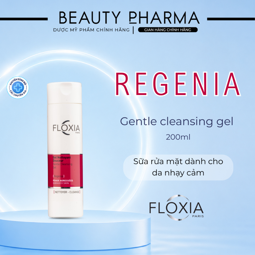[HSD MỚI-CHÍNH HÃNG] Sữa rửa mặt Floxia Regenia Gentle Cleansing Gel Damage Skin - Gel rửa mặt dành 