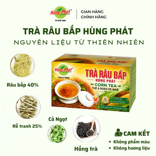 Trà râu bắp túi lọc hùng phát - trb - hộp 50g 25 gói từ râu bắp - đạt chuẩn iso haccp