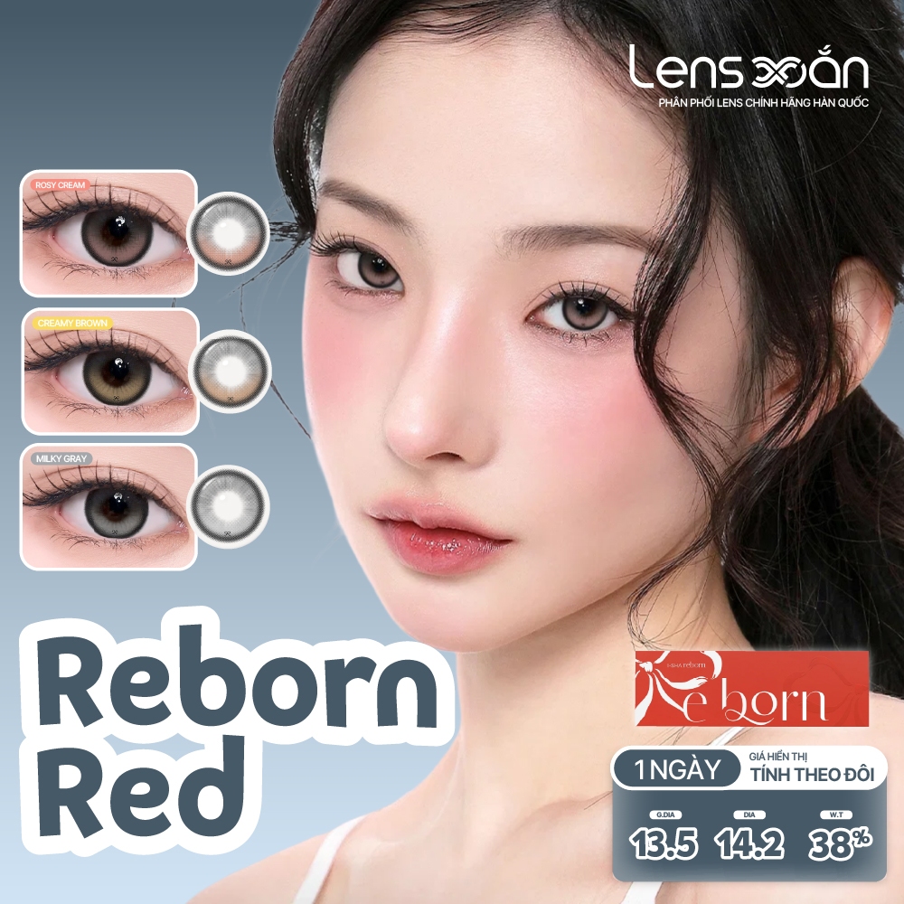 LENS 1 NGÀY LENS XOẮN kính áp tròng highlight khoá trục giãn tròng 13.5 màu sáng nhẹ cấp ẩm cao ISHA