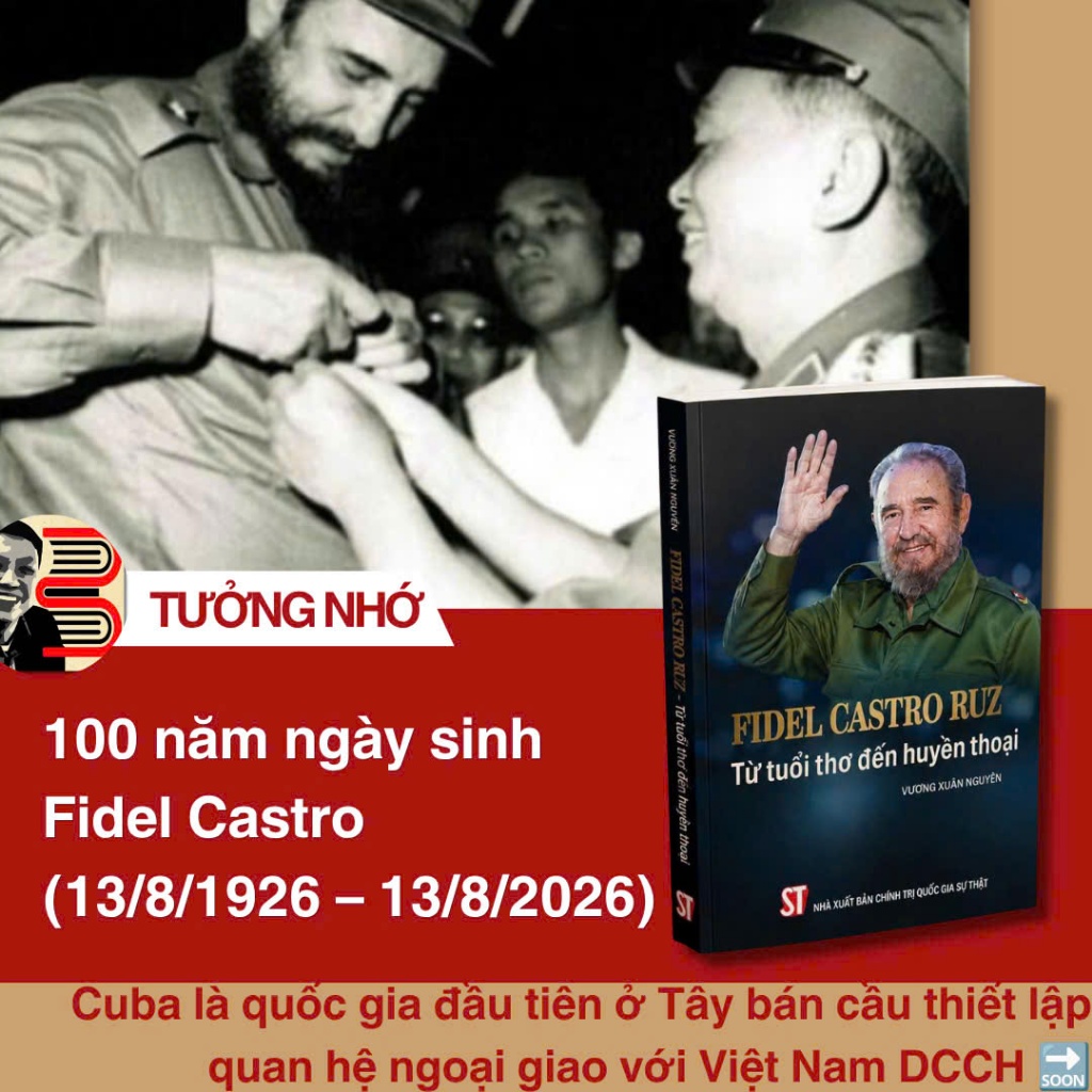 Sách_ Fidel Castro Ruz - Từ tuổi thơ đến huyền thoại – Vương Xuân Nguyên – NXB Chính trị quốc gia Sự