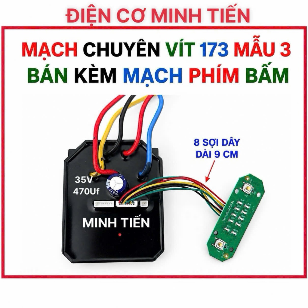 MẠCH 173 + PHÍM BẤM MÁY CHUYÊN VÍT 173 (MẪU 3 BÁN KÈM PHÍM)