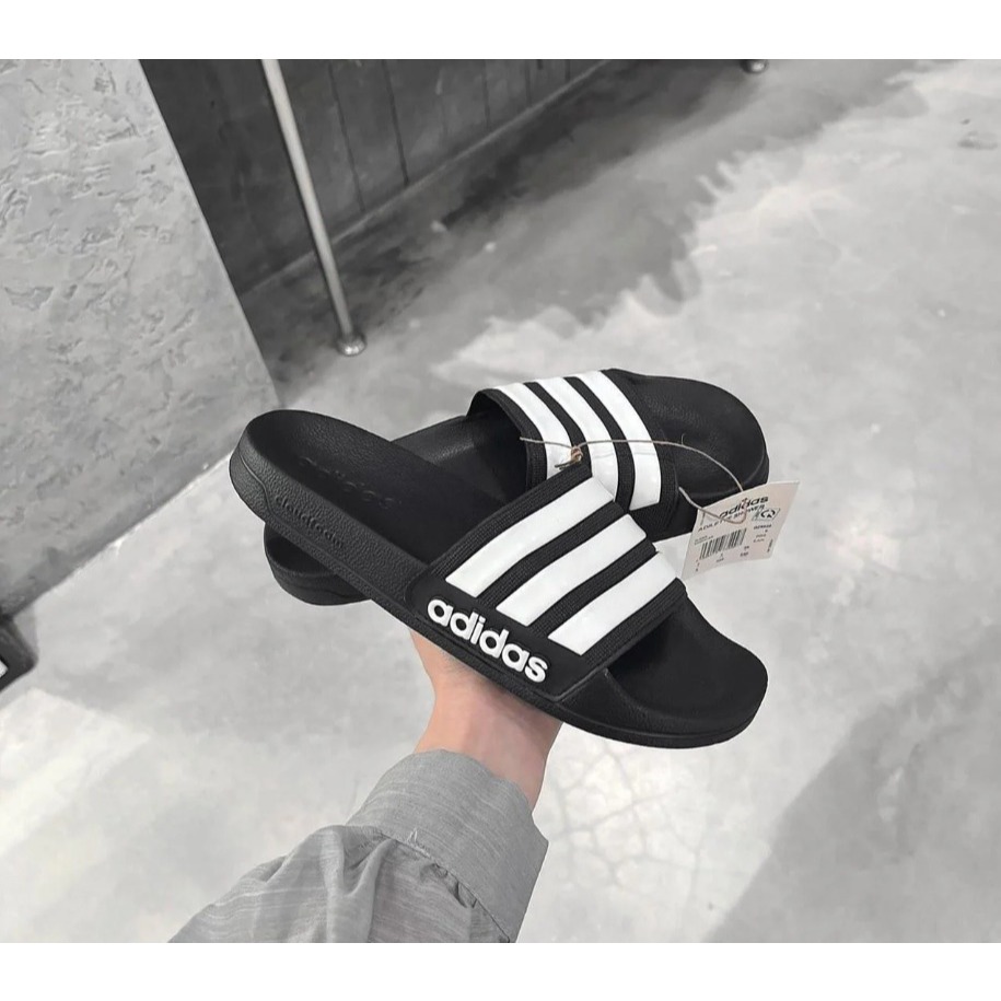 [Chính Hãng] Dép Adidas Lite - Đen Sọc Trắng - Code: GZ5922