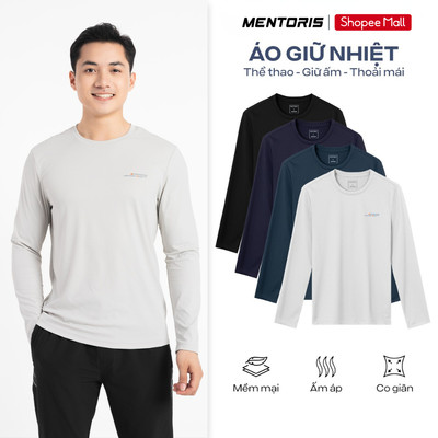 Áo Thun Giữ Nhiệt Nam MENTORIS Vải Texture Cao Cấp, Mềm Mại, Co Giãn 4 Chiều, Form Thể Thao MCTD25W014