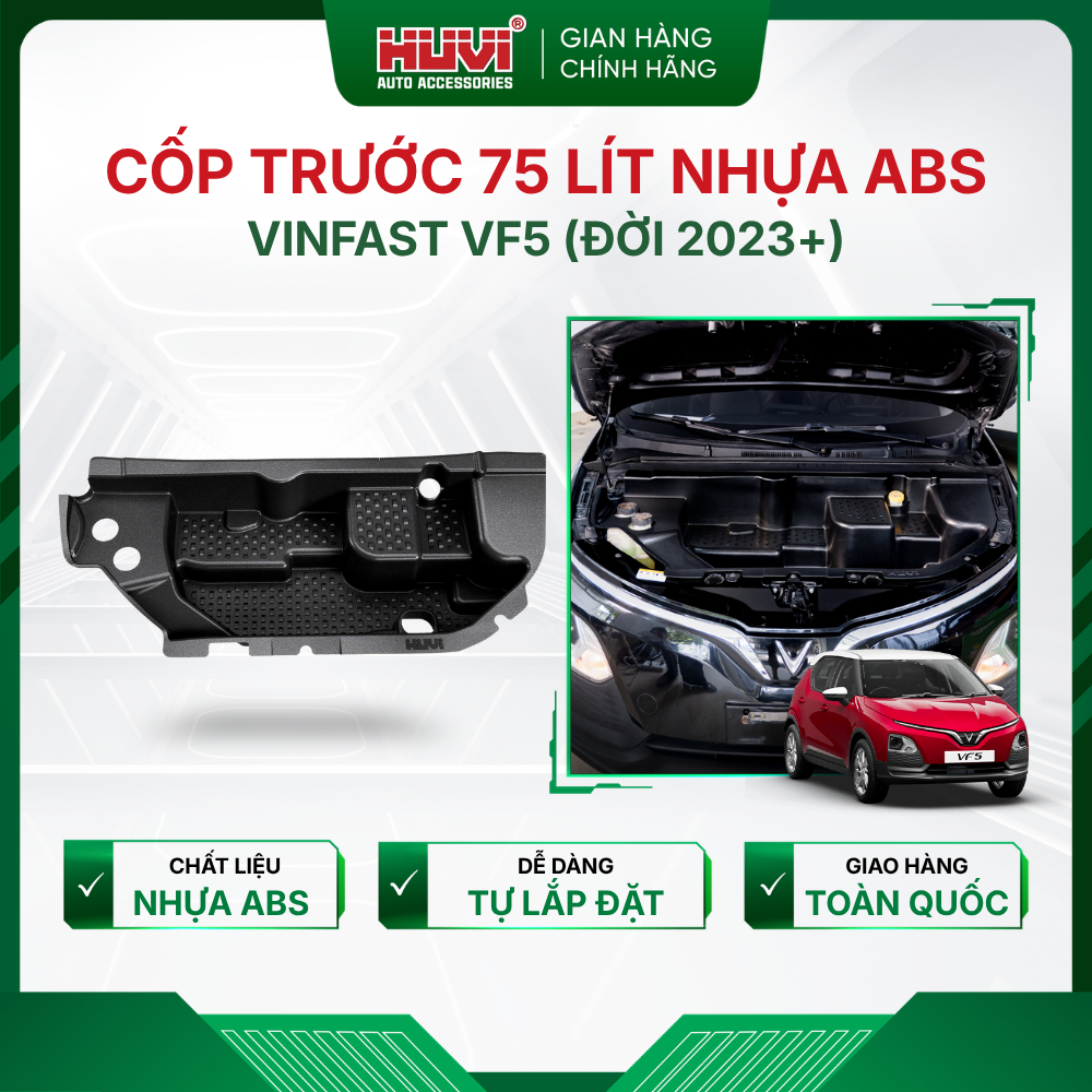 |TẶNG CHẮN BÙN| Cốp trước Vinfast VF5 2023-2026 mở rộng không gian chứa đồ Huvi