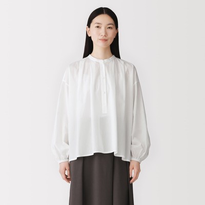 MUJI Áo Blouse Nữ Dáng Thẳng Tay Dài