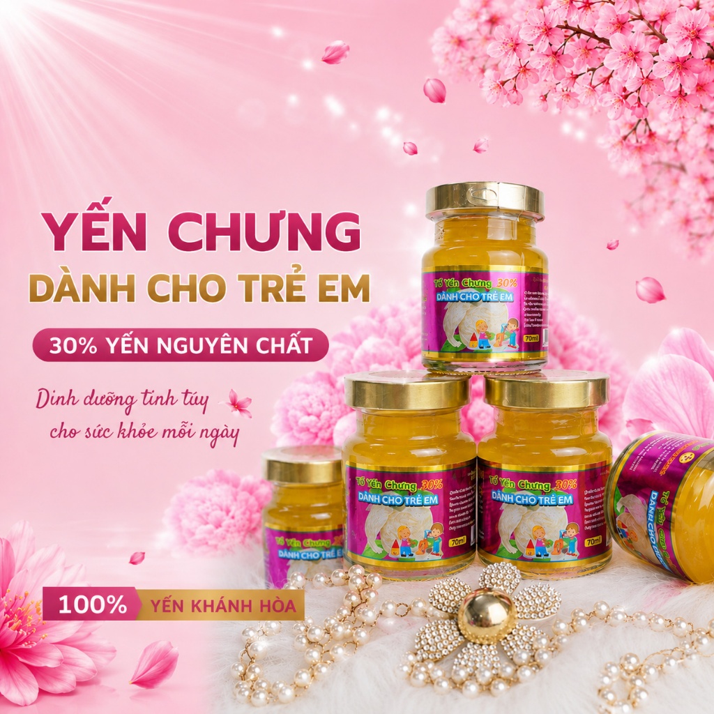 Yến sào cho bé 30% yến nguyên chất cao cấp chính hãng tăng cường sức đề kháng giúp bé ăn ngon miệng 