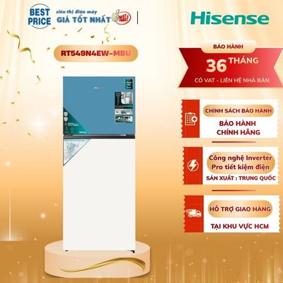 Tủ lạnh Hisense Inverter 424 lít RT549N4EW-MBU - Hàng chính hãng