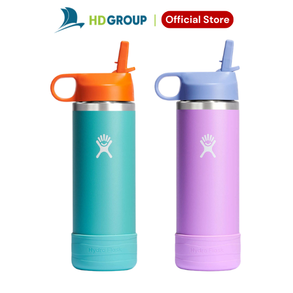 Bình giữ nhiệt Hydro Flask 532ml Kids Wide Mouth 18 oz chính hãng, an toàn cho trẻ em, giữ nhiệt tốt