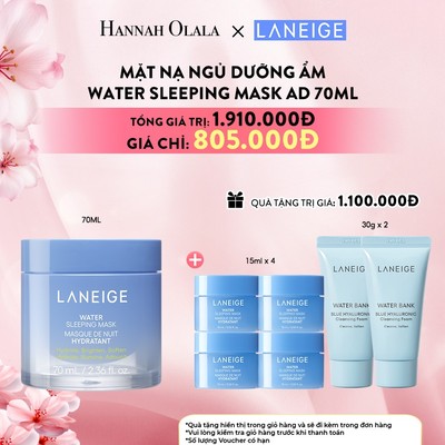 [LANEIGE x HANNAH] [PHIÊN BẢN CẢI TIẾN] Mặt nạ ngủ dưỡng ẩm tăng cường khả năng tự vệ của da Water Sleeping Mask EX 70ml