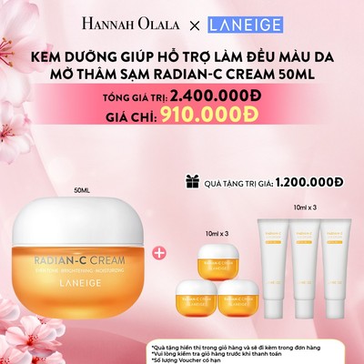 [LANEIGE X HANNAH] Kem dưỡng trắng da làm mờ đốm nâu Laneige RadianC Cream 50ML