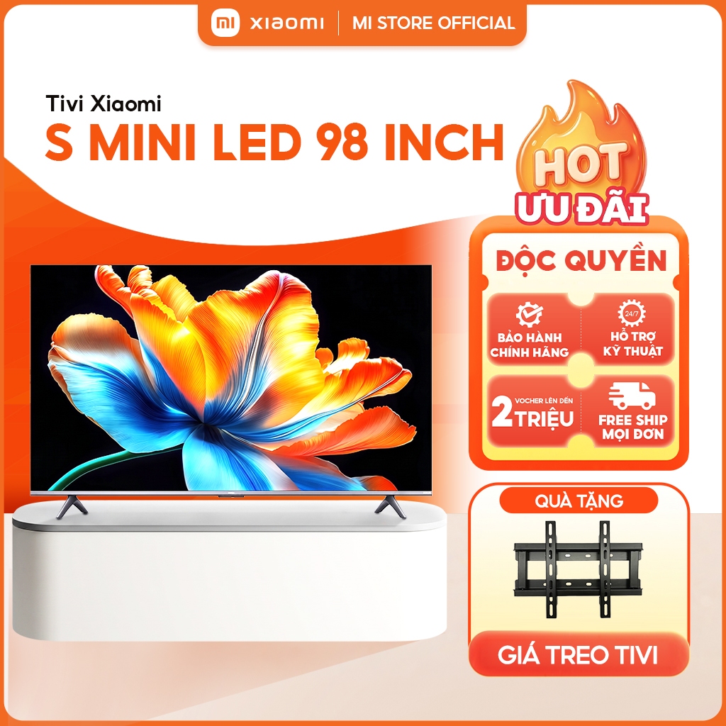 TV S Mini LED 98 Inch 2026 | Tivi Xiaomi QD-Mini LED 4K, 144Hz, 1200 Nits, Google TV, Dolby Atmos