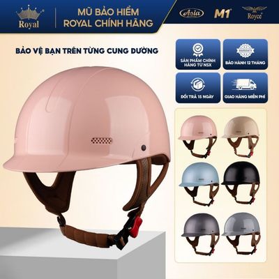 [Deal Độc Quyền] Mũ Bảo Hiểm Nửa Đầu M1 S04 Cá Heo | Sang Trọng, Đệm Da Êm | Nam Nữ Đi Xe Máy