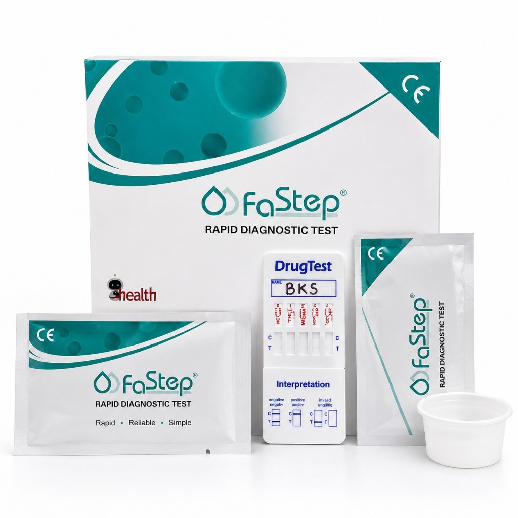 Kit Test Nhanh 4 Chân, 5 Chân FaStep, Bộ Kiểm Tra Chất Kích Thích Trong Nước Tiểu , Test 4 Chất , Qu