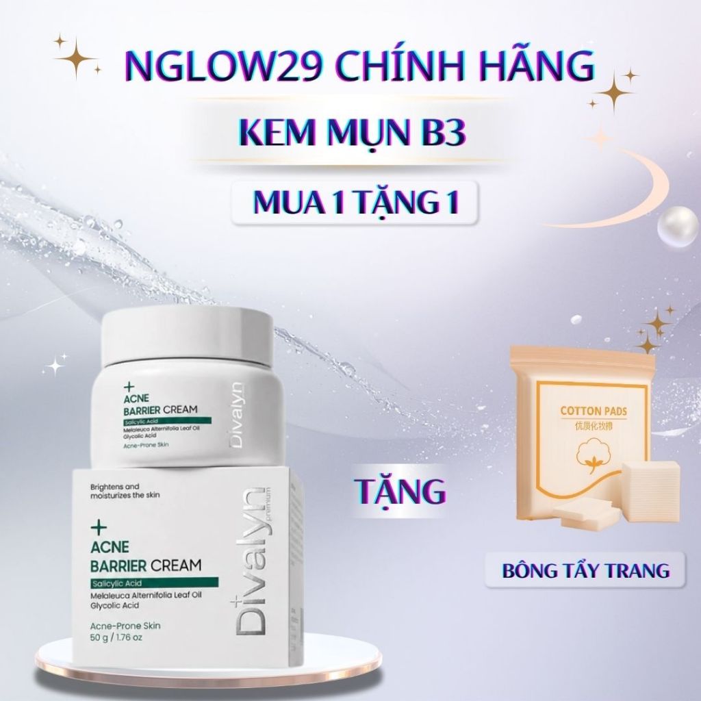 [ HÀNG CÔNG TY ] KEM MỤN B3 DIVALYN.Giúp da phục hồi - làm dịu da sau khi lấy nhân mụn