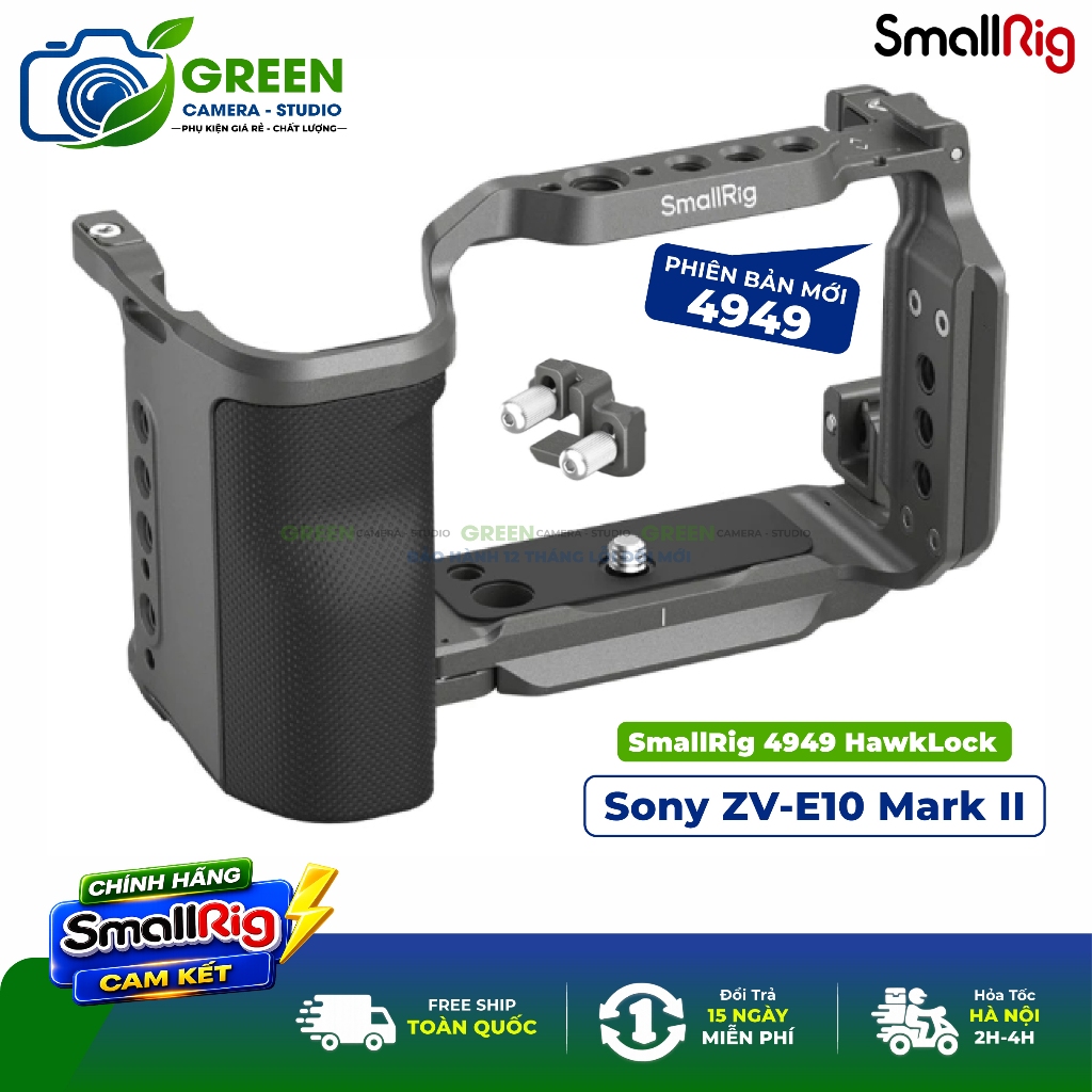Khung Cage SmallRig 4949 HawkLock Cho Sony ZV-E10 Mark II – Khung Bảo Vệ Máy Ảnh, Gắn Phụ Kiện Quay 