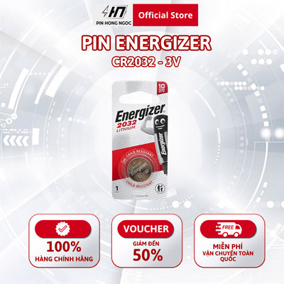 Vỉ 1 Viên Pin CR2032 Enegizer 3 Volt Hàng chính hãng