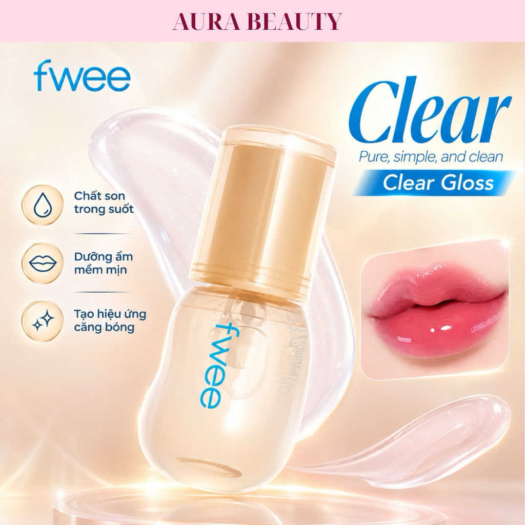 Son Bóng Fwee 3D Changing Gloss Căng Mọng Dưỡng Ẩm Màu #00 Clear