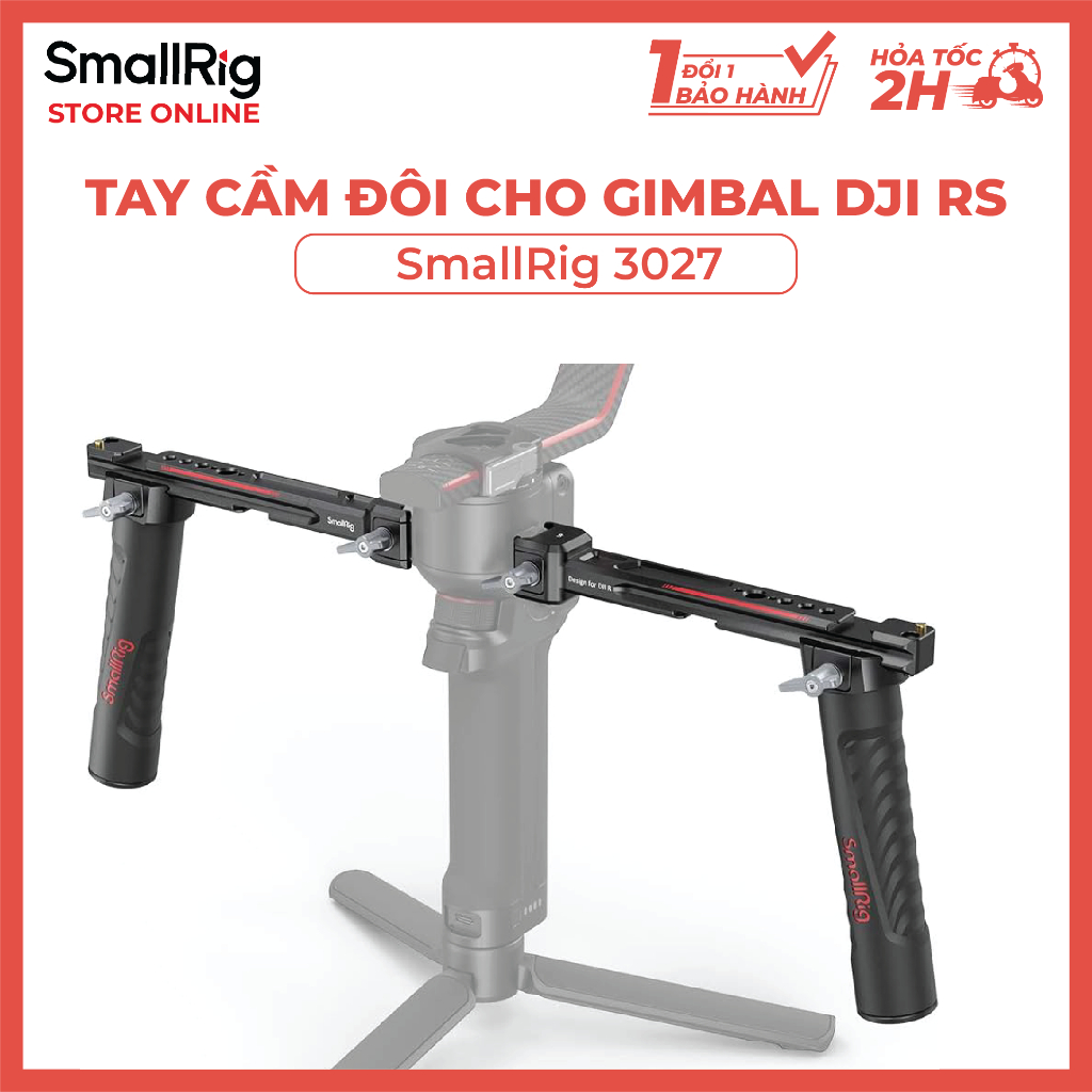 Tay cầm đôi SmallRig 3027 cho Gimbal DJI RSC2 / RS2 / RS3 / RS3 Pro/ RS4 / RS4 Pro / RS5 / RS5PRO